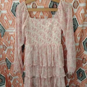 Dress Size small Pink & White - as is - see details